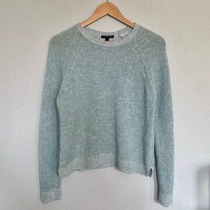 Eileen Fisher Blue Organic Linen Crewneck Sweater